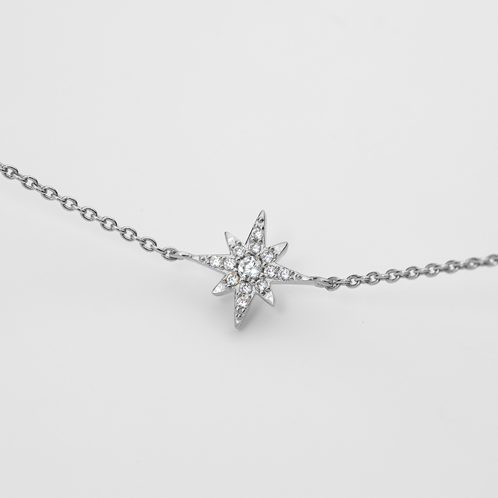 Windrose Mono Armkette Silber