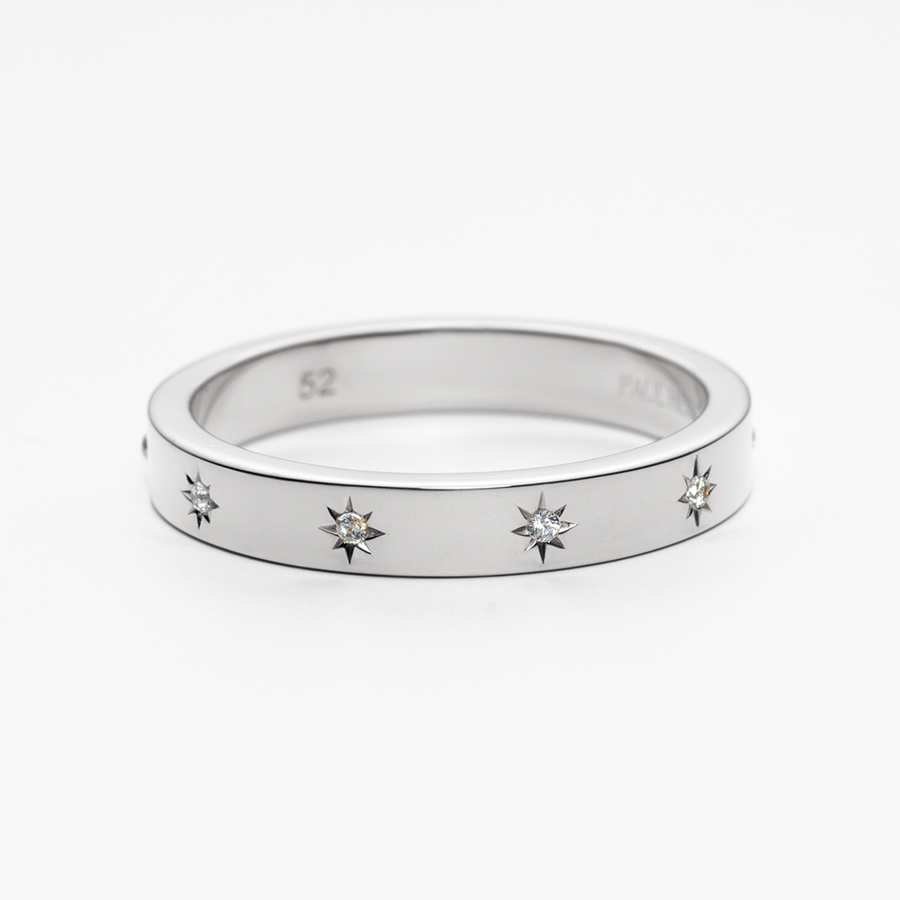 Windrose Intuition Ring Silber