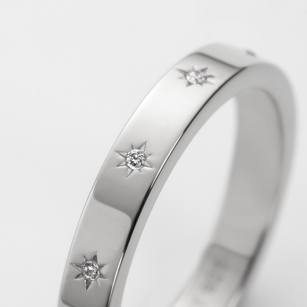 Windrose Intuition Ring Silber