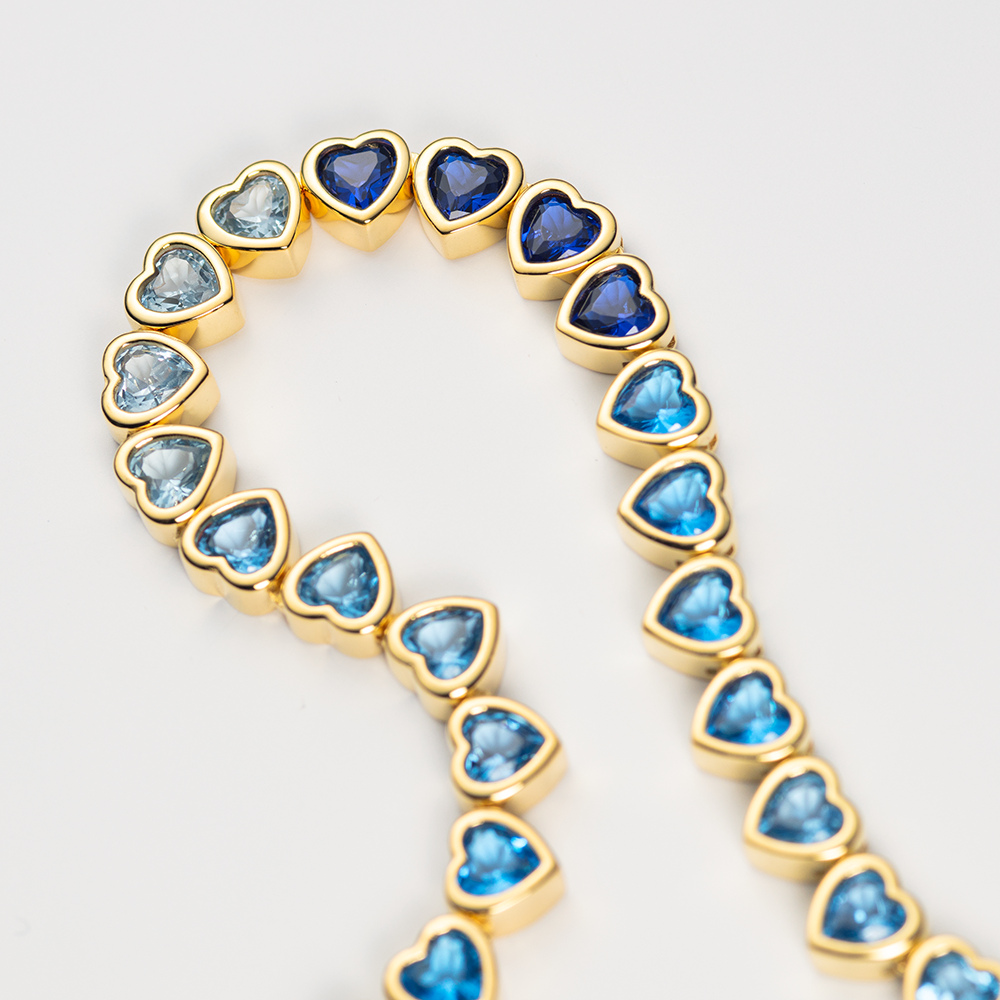 Heart of the Sea Rainbow Halskette Gold