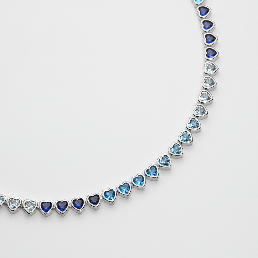 Heart of the Sea Rainbow Halskette Silber