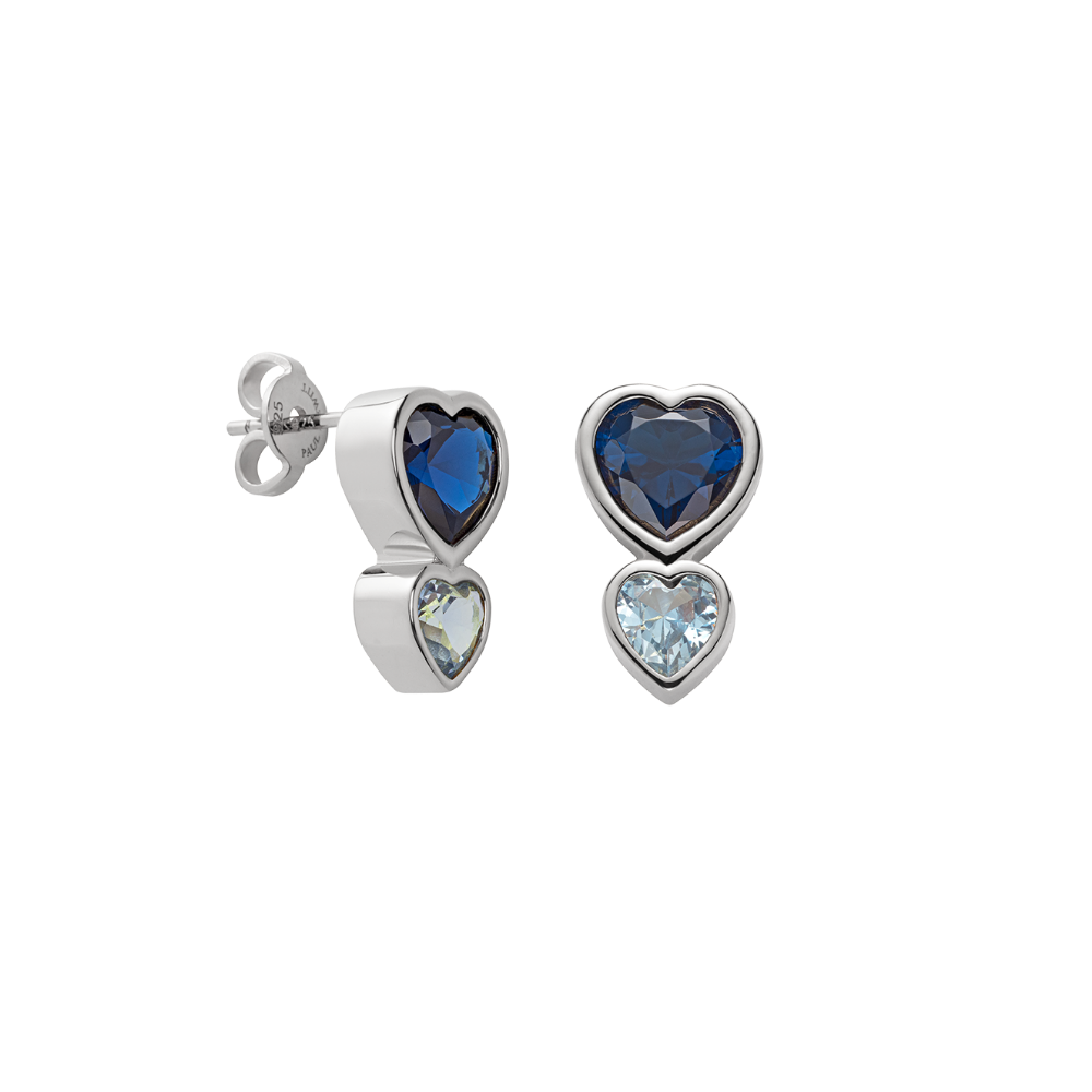 Heart of the Sea Rainbow Ohrring Silber