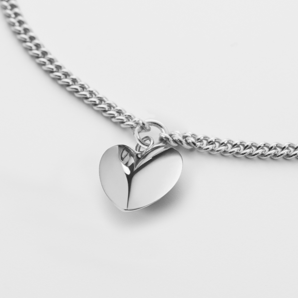 Ocean Heart Armkette Silber