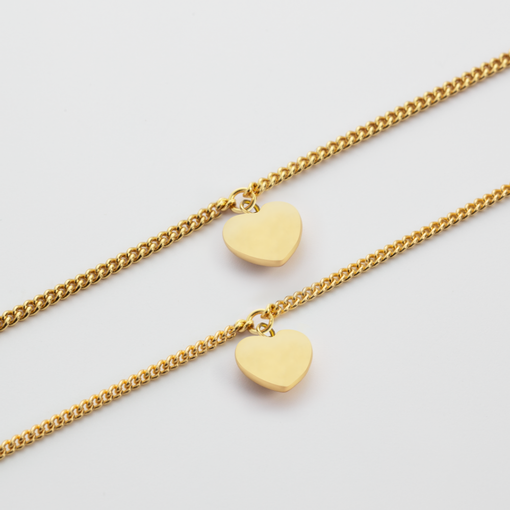 Ocean Heart Mama & Mini Set Gold