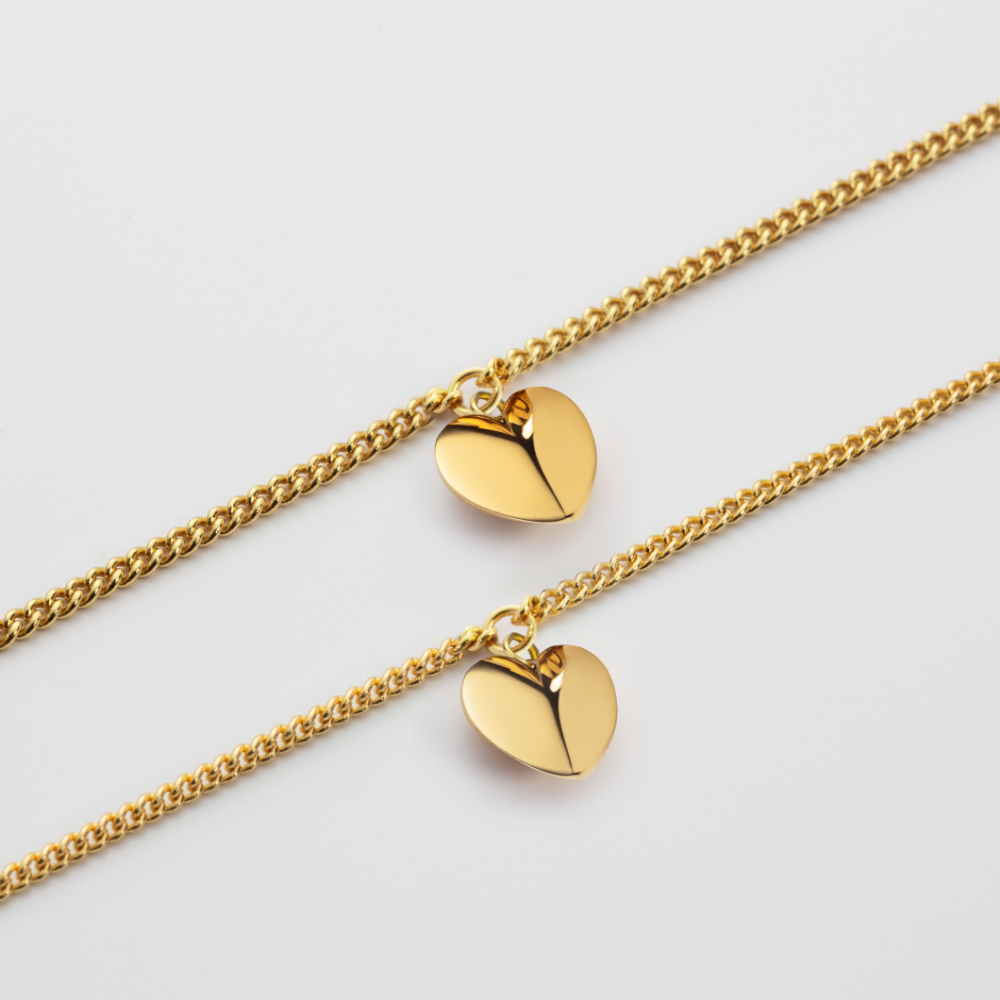 Ocean Heart Mama & Mini Set Gold