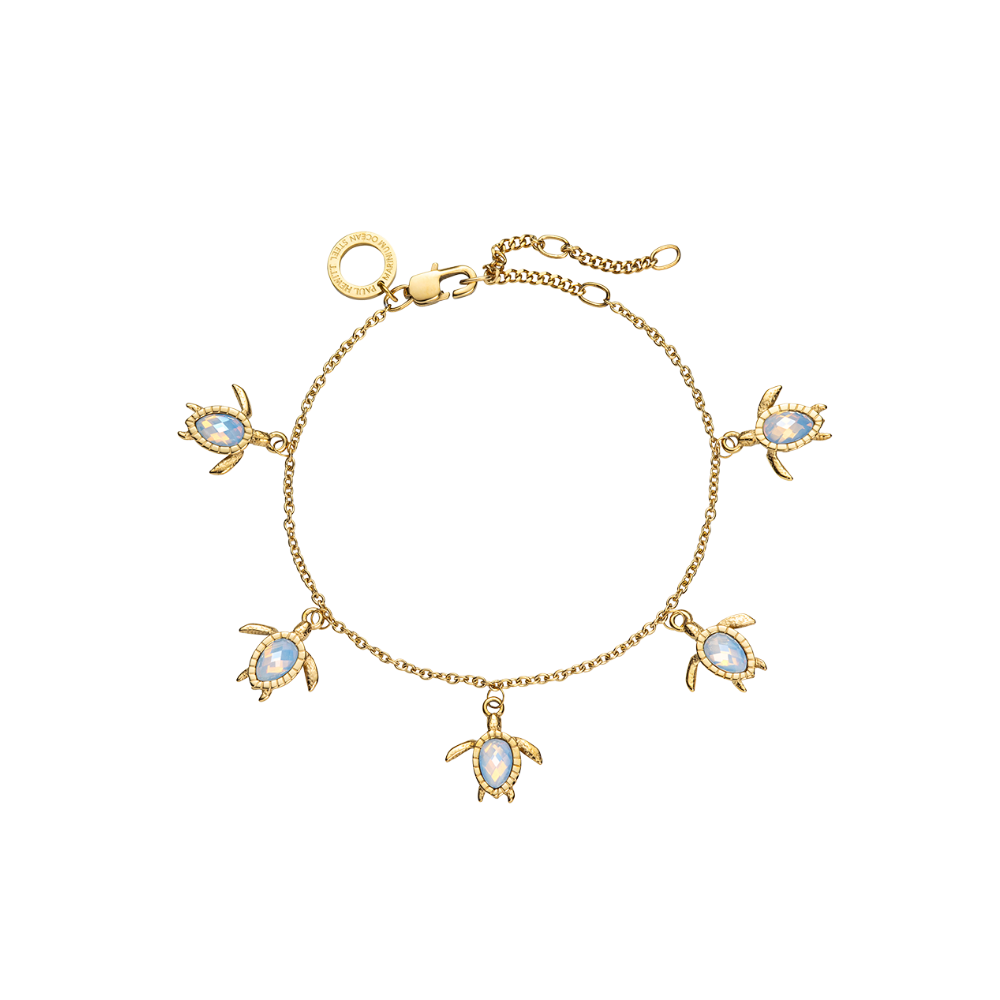 Turtle Bracelet White Breeze Gold