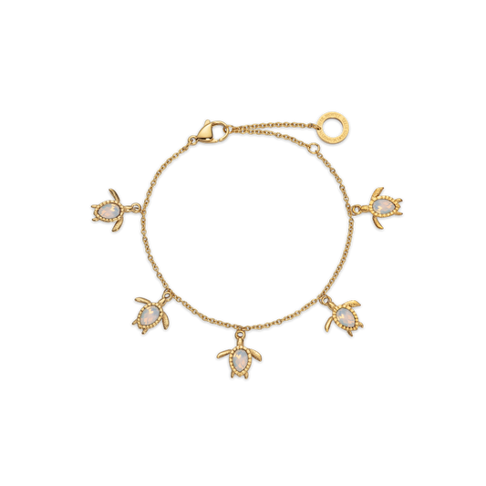 Turtle Bracelet White Breeze Gold