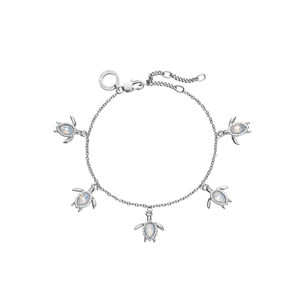 Turtle Bracelet White Breeze Silver