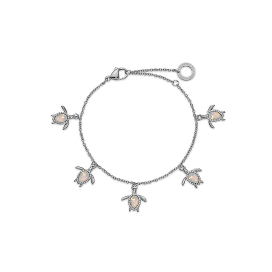 Turtle Bracelet White Breeze Silver