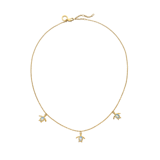 Turtle Collier White Breeze Or