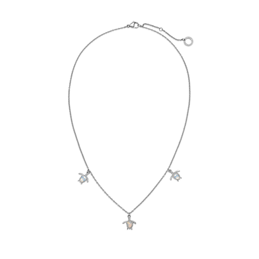 Turtle Halskette White Breeze Silber