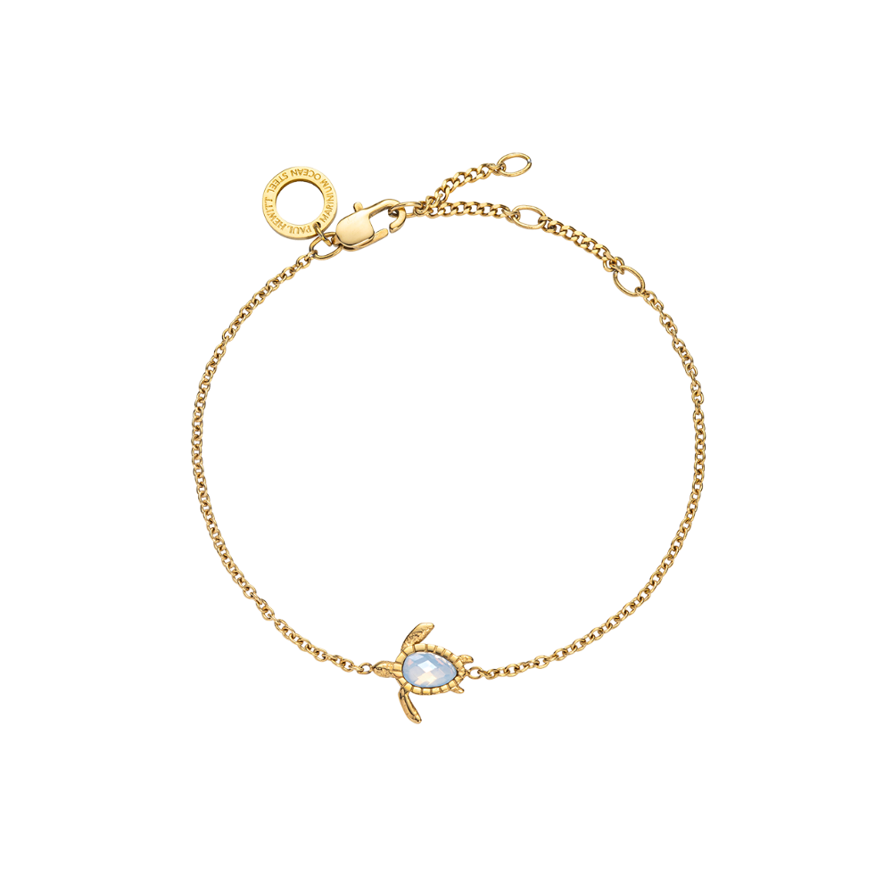 Turtle Mono Bracelet White Breeze Gold