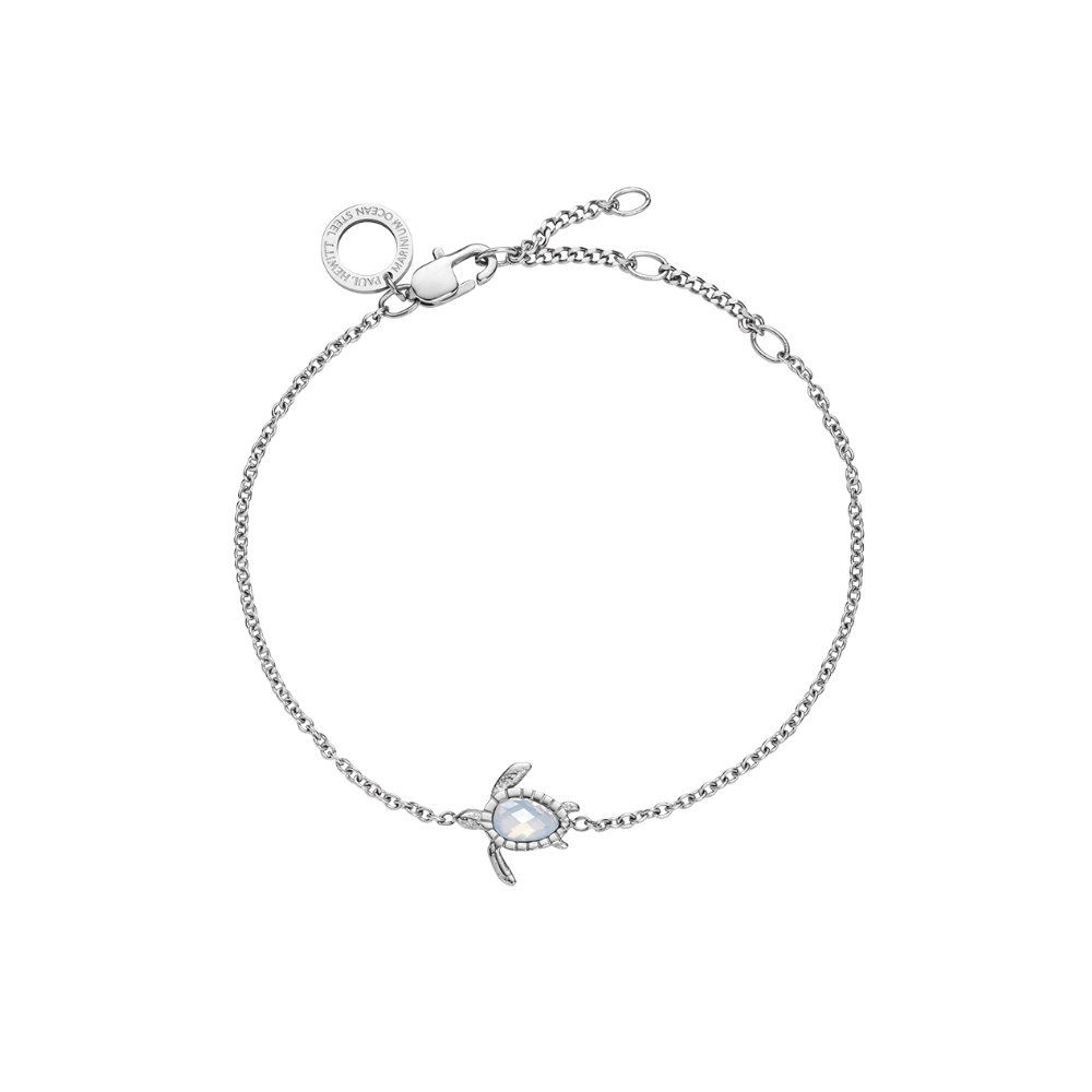 Turtle Mono Bracelet White Breeze Silver