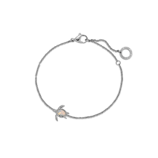 Turtle Mono Bracelet White Breeze Silver