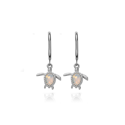 Turtle Hoops Boucle d'oreille White Breeze Argent