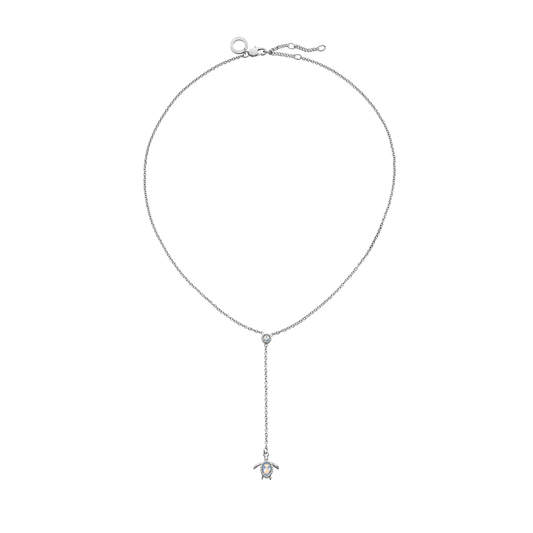 Turtle Y Collier White Breeze Argent