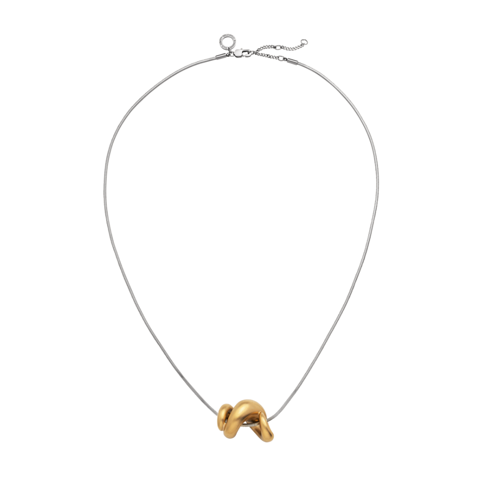Waves Motion Necklace Gold Silver