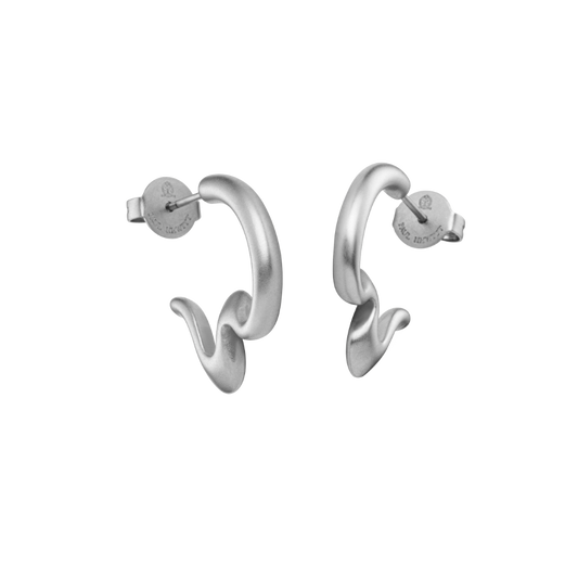 Waves Curve Boucle d'oreille Argent