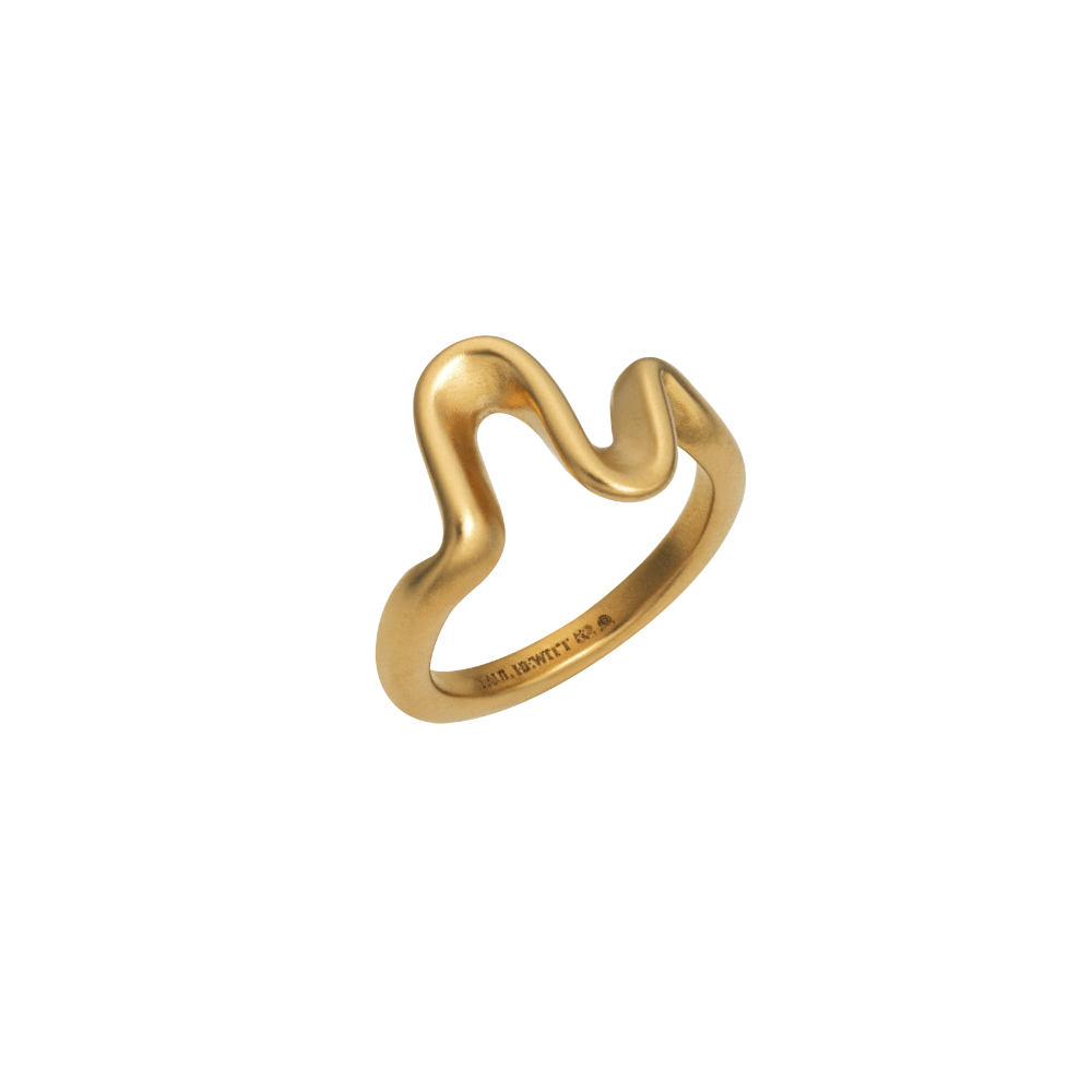 Waves Curve Ring Gold