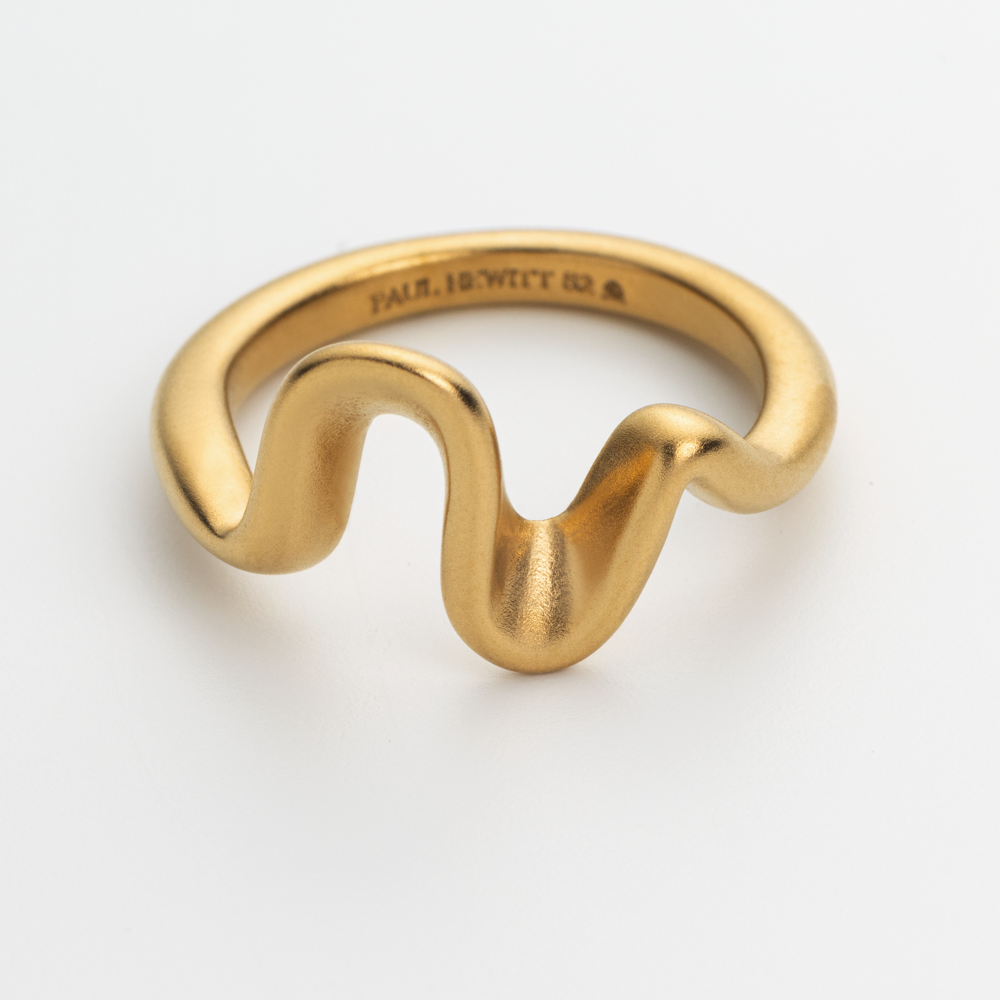 Waves Curve Ring Gold