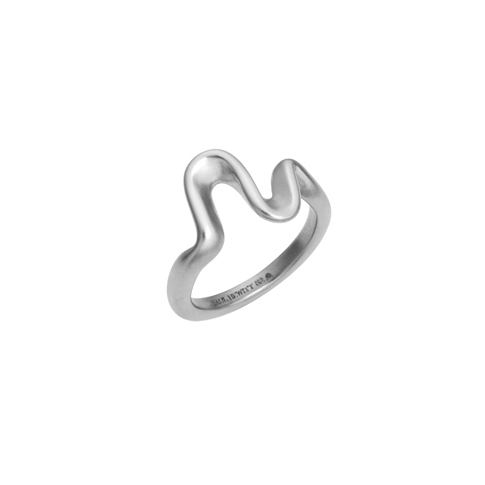 Waves Curve Ring Silver