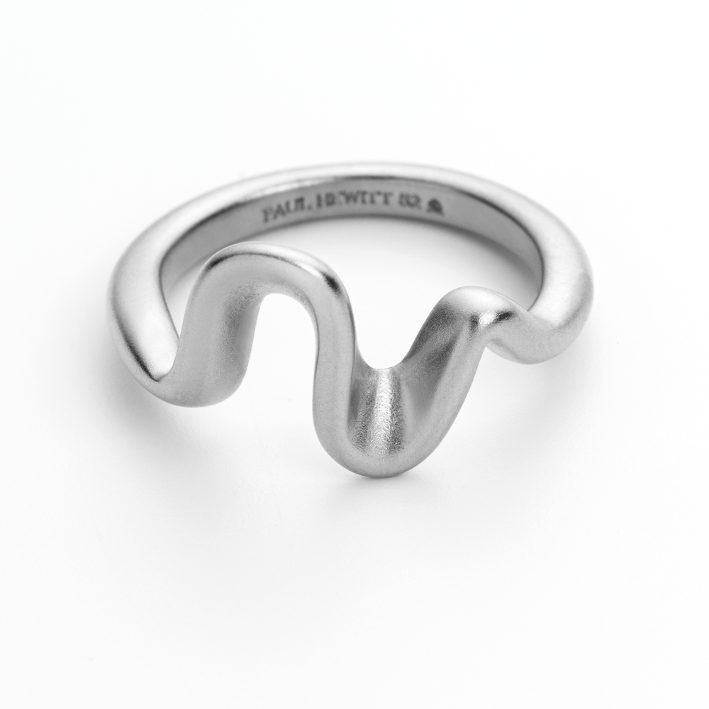 Waves Curve Ring Silber