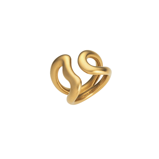 Waves Embrace Ring Gold