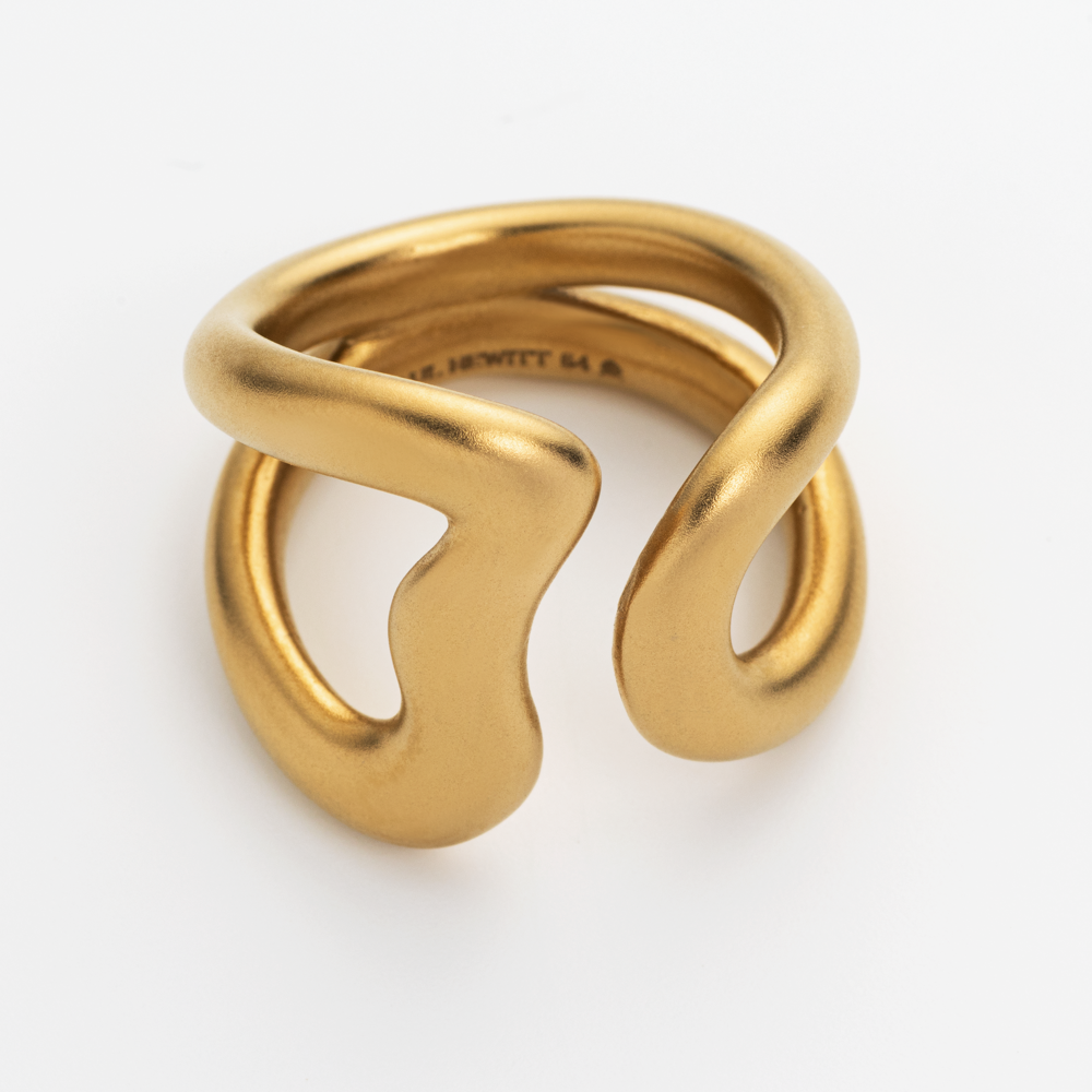 Waves Embrace Ring Gold