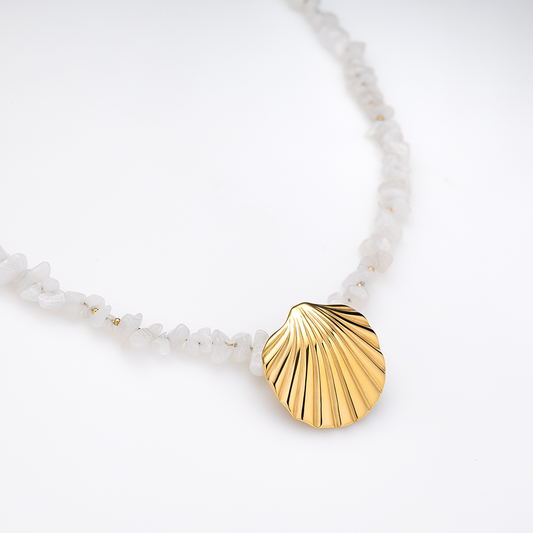 Scallop Big Halskette Gold