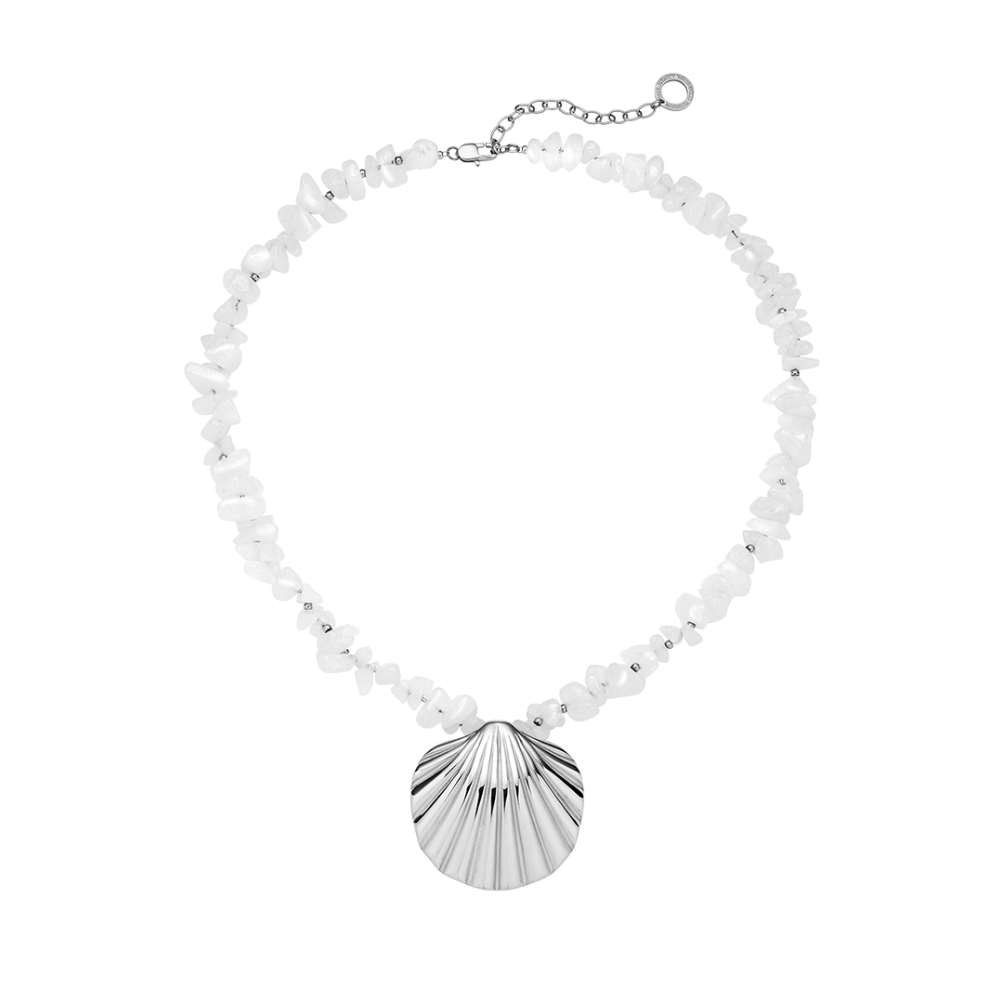 Scallop Big Necklace Silver