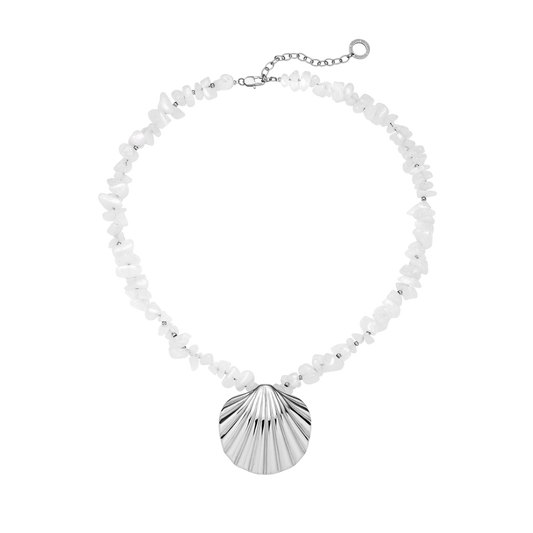Scallop Big Halskette Silber