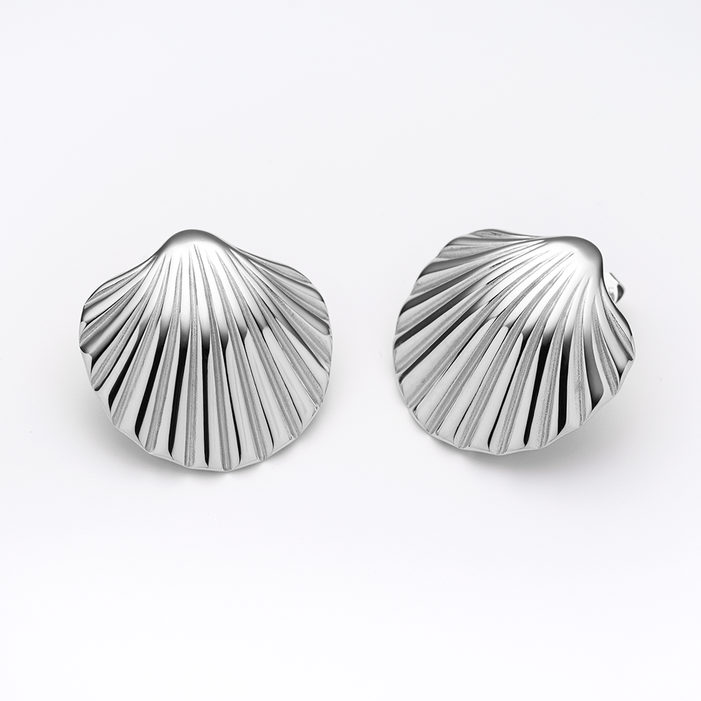 Scallop Big Ohrring Silber