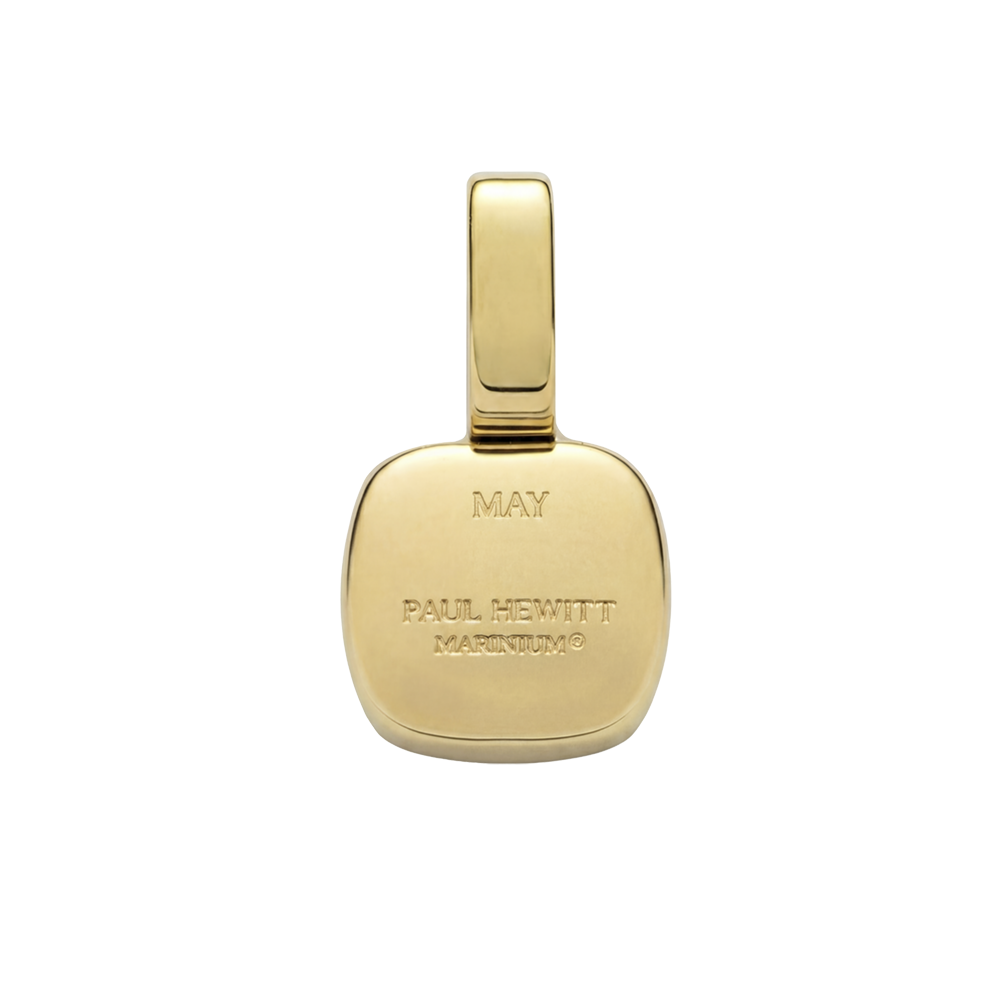 Birthstone Charm May Gold