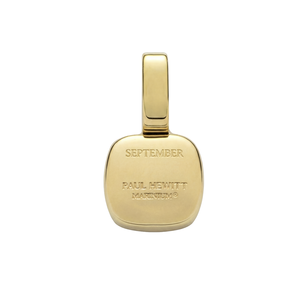 Set Birthstone Charm September und Halskette Gold