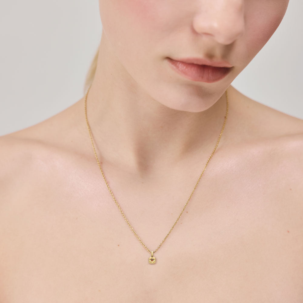 Set Birthstone Charm November und Halskette Gold