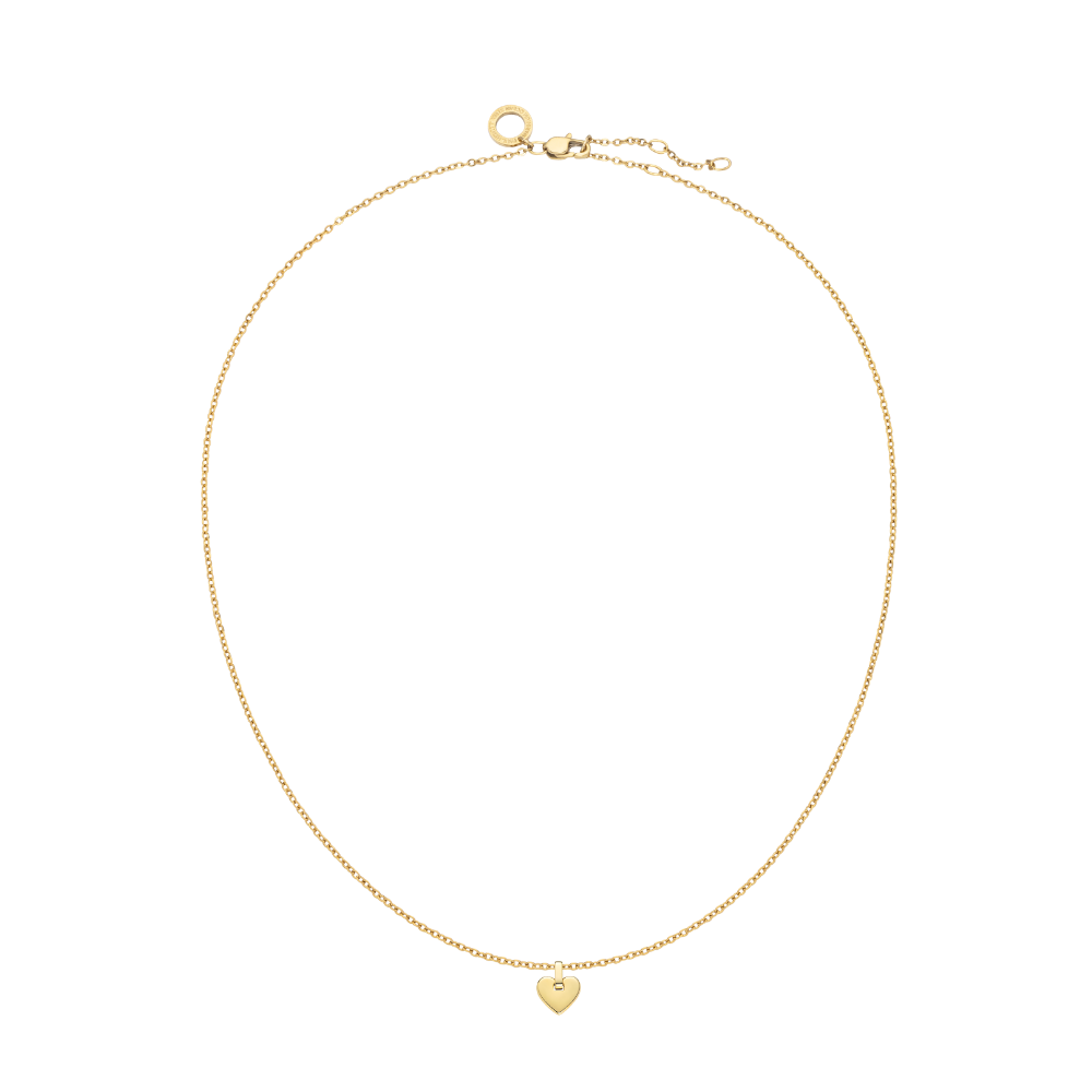 Set Engravable Heart Pendant und Halskette Gold