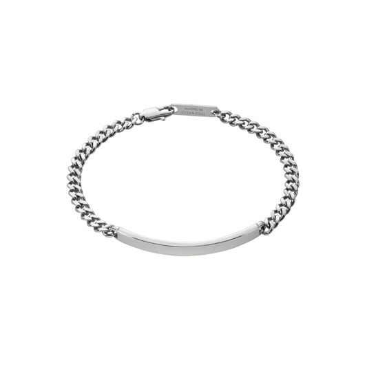 Men's ID Bracelet Medium Silver