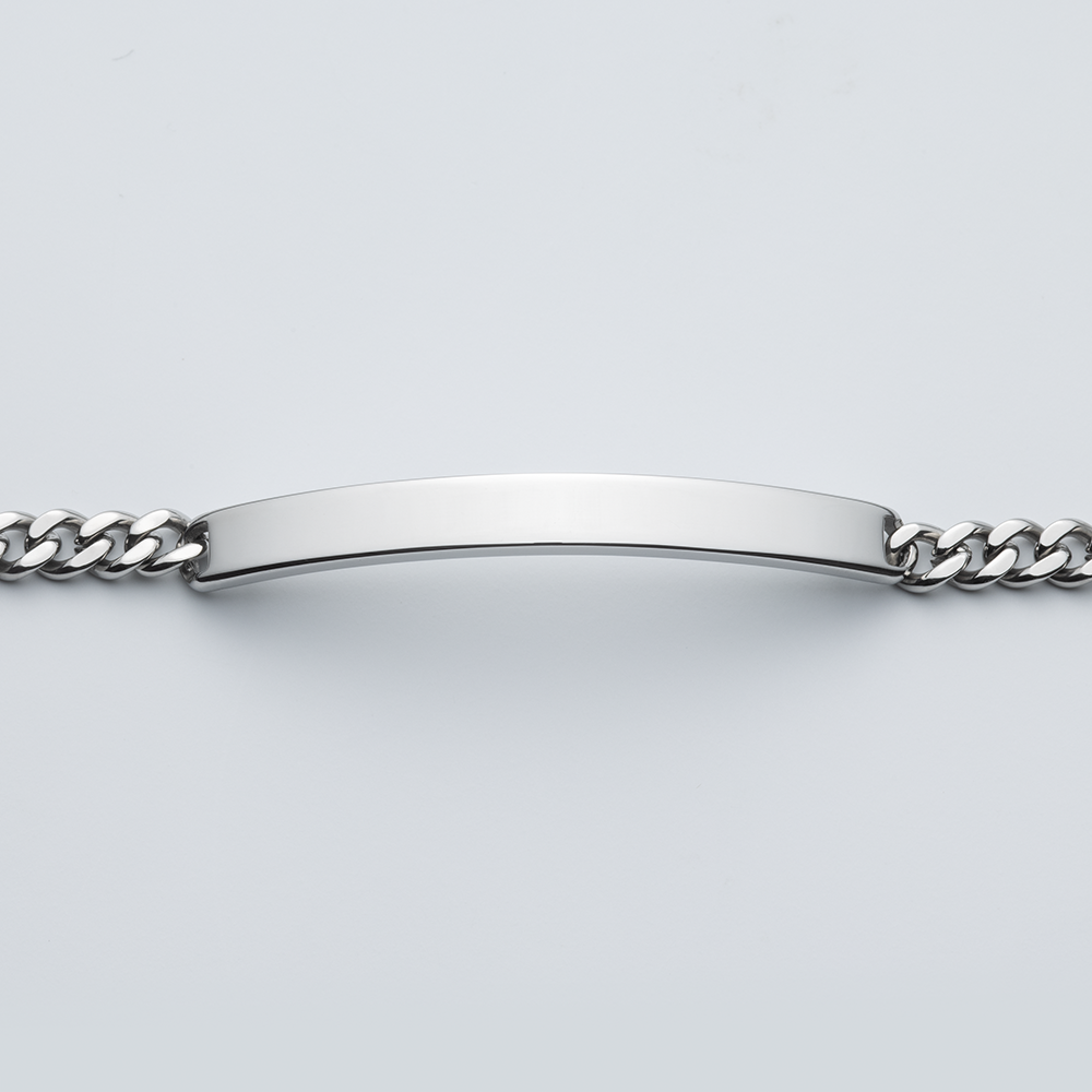 Men's ID Armkette Medium Silber