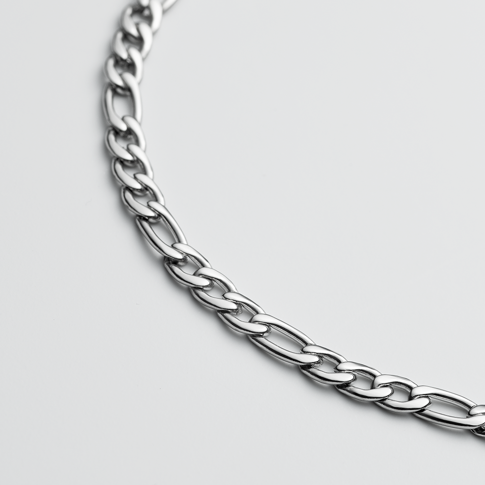 Men's Cuban Armkette Silber