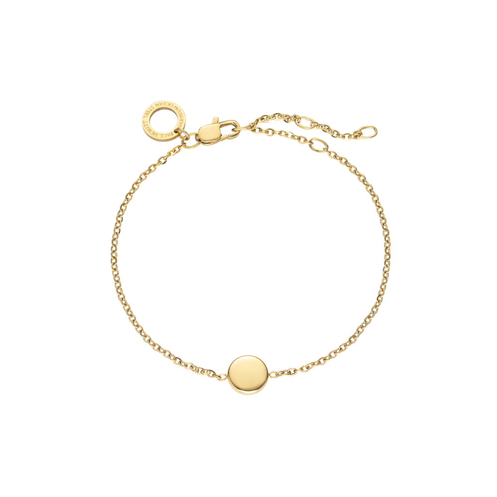 Engravable Round Armkette Gold