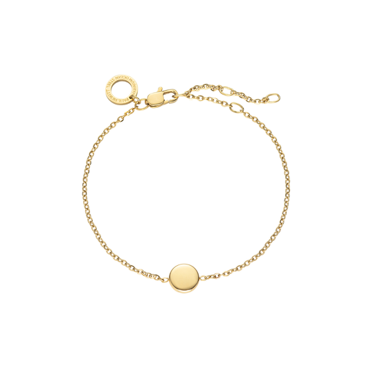 Engravable Round Armkette Gold