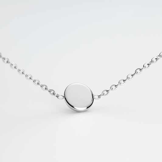 Engravable Round Armkette Silber