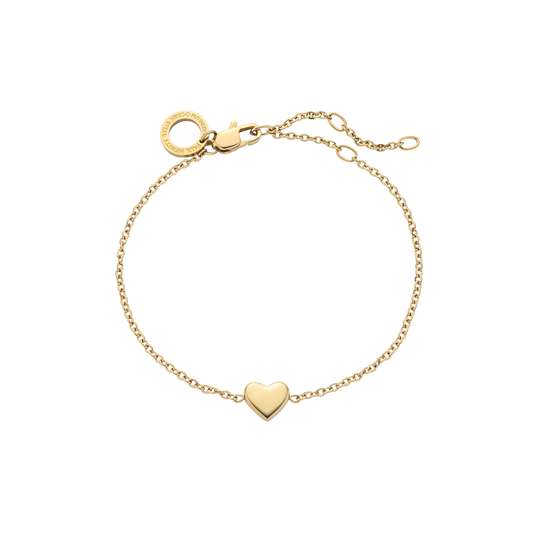 Engravable Heart Armkette Gold
