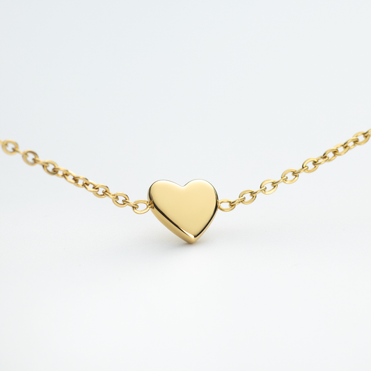 Engravable Heart Armkette Gold