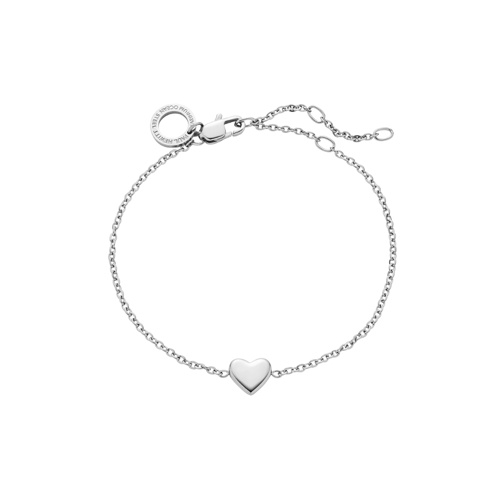 Engravable Heart Armkette Silber