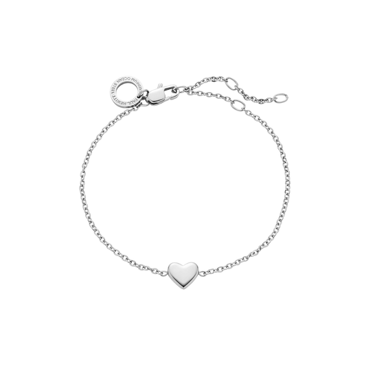 Engravable Heart Armkette Silber
