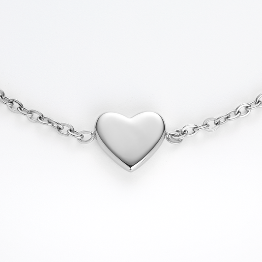 Engravable Heart Armkette Silber