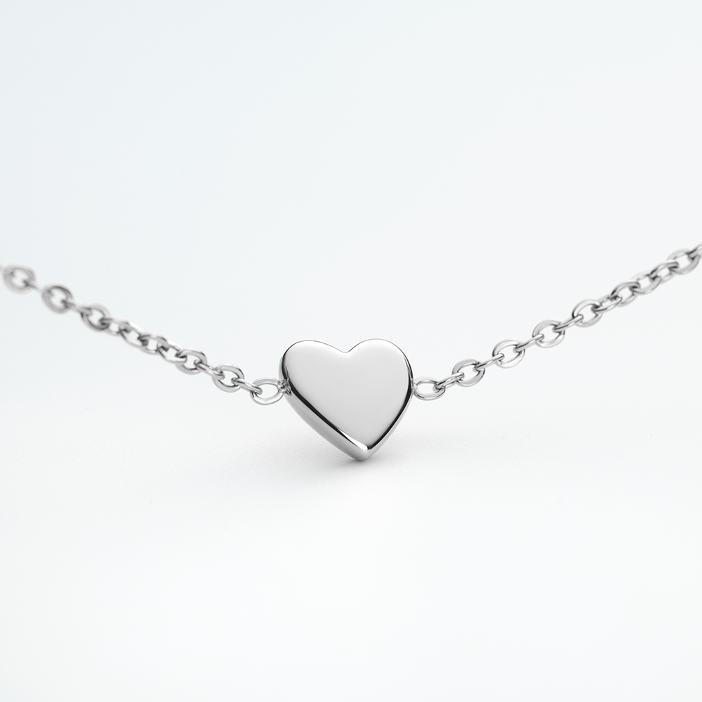 Engravable Heart Bracelet Silver