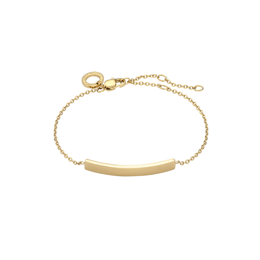 Engravable Slim Bar Armkette Gold