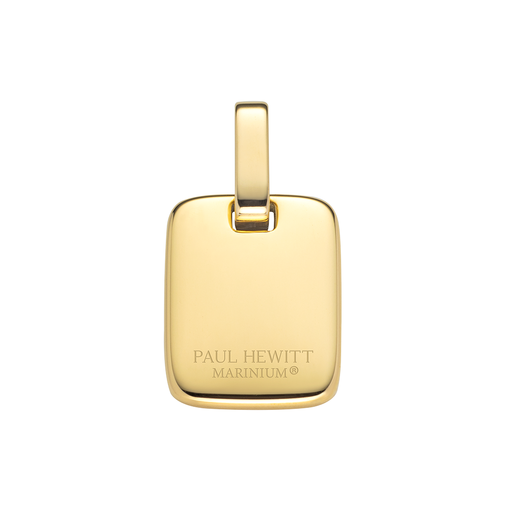 Engravable Plate Pendant Gold